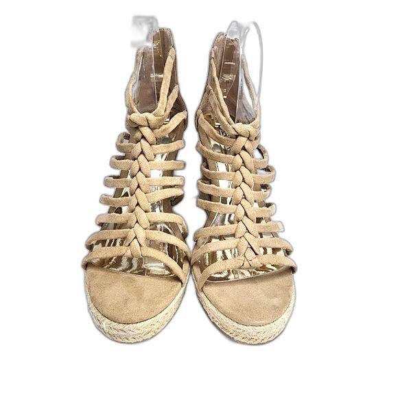 Carlos by Carlos Santana NIB Camilla Sand Vegan Wedge Espadrille Sandal Size 9 - Picture 2 of 12